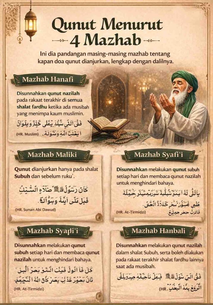 Do'a Qunut dalam Shalat ! ini pendapat 4 Mazhab 