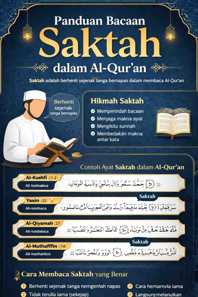 ayat saktah dalam al quran dan bagaimana pengertian dan cara membacanya