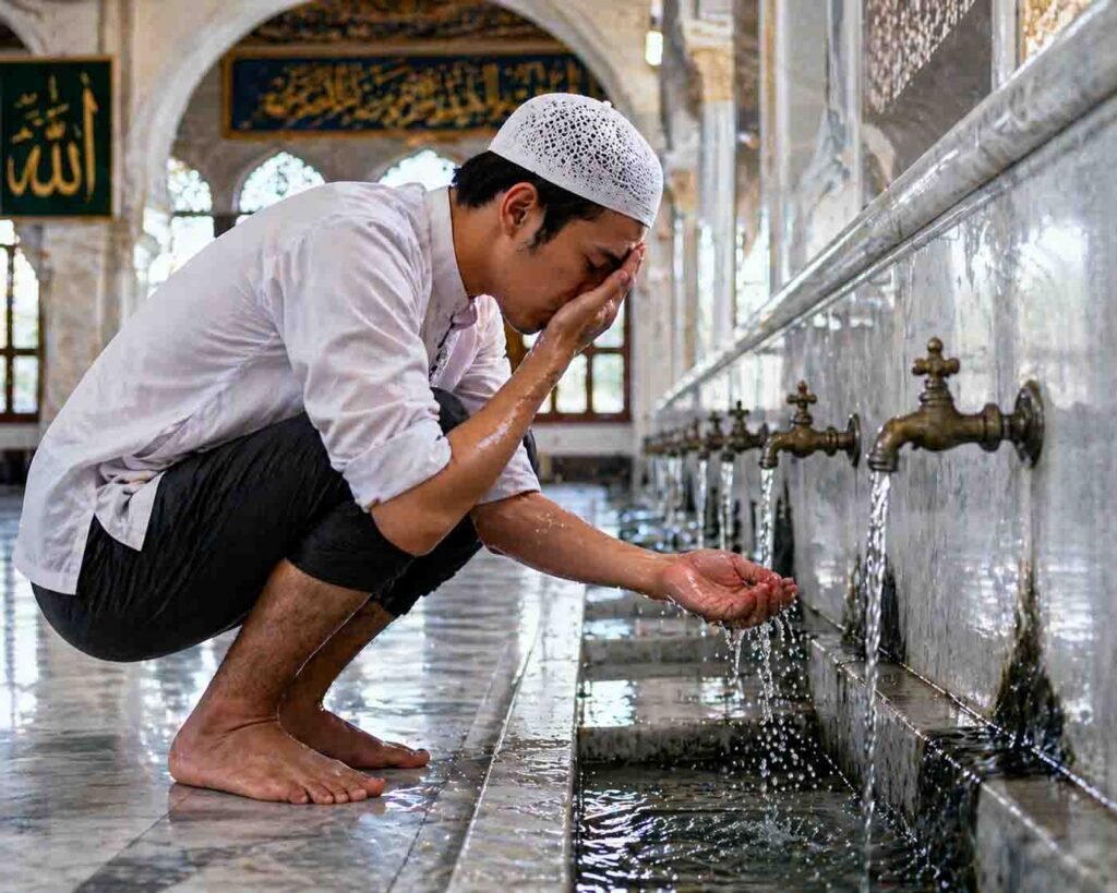 “ wudhu sebagai bentuk bersuci yang dicintai Allah dalil thaharah dalam QS Al-Baqarah 222”